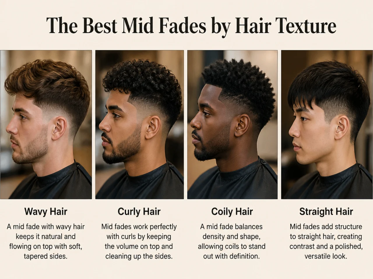 The Best Mid Fades by Hair Texture