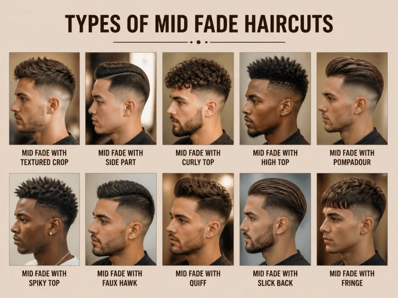 Types of Mid Fade Haircuts
