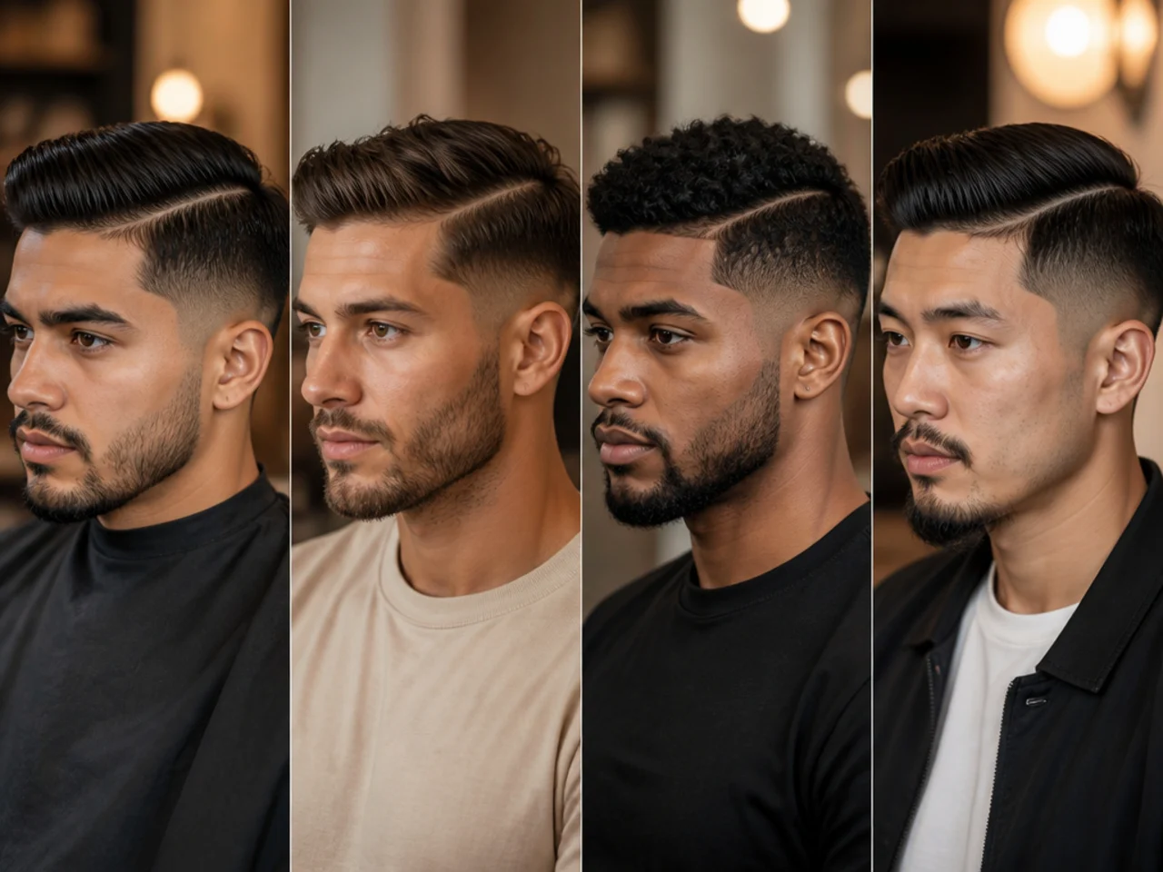 How to choose your mid fade side part — matching top length and part style to face shape