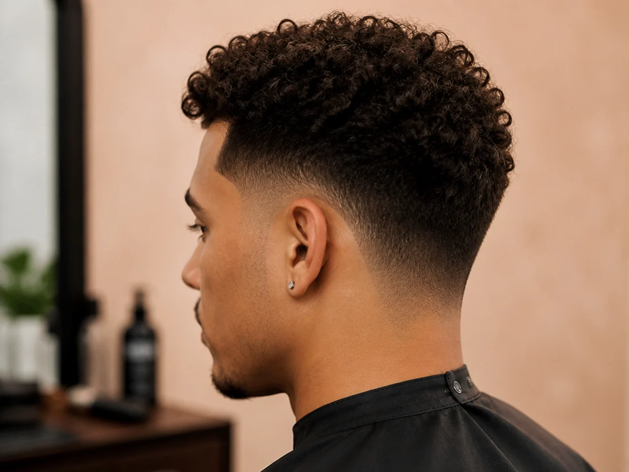 Mid taper fade finished with a natural tapered neckline