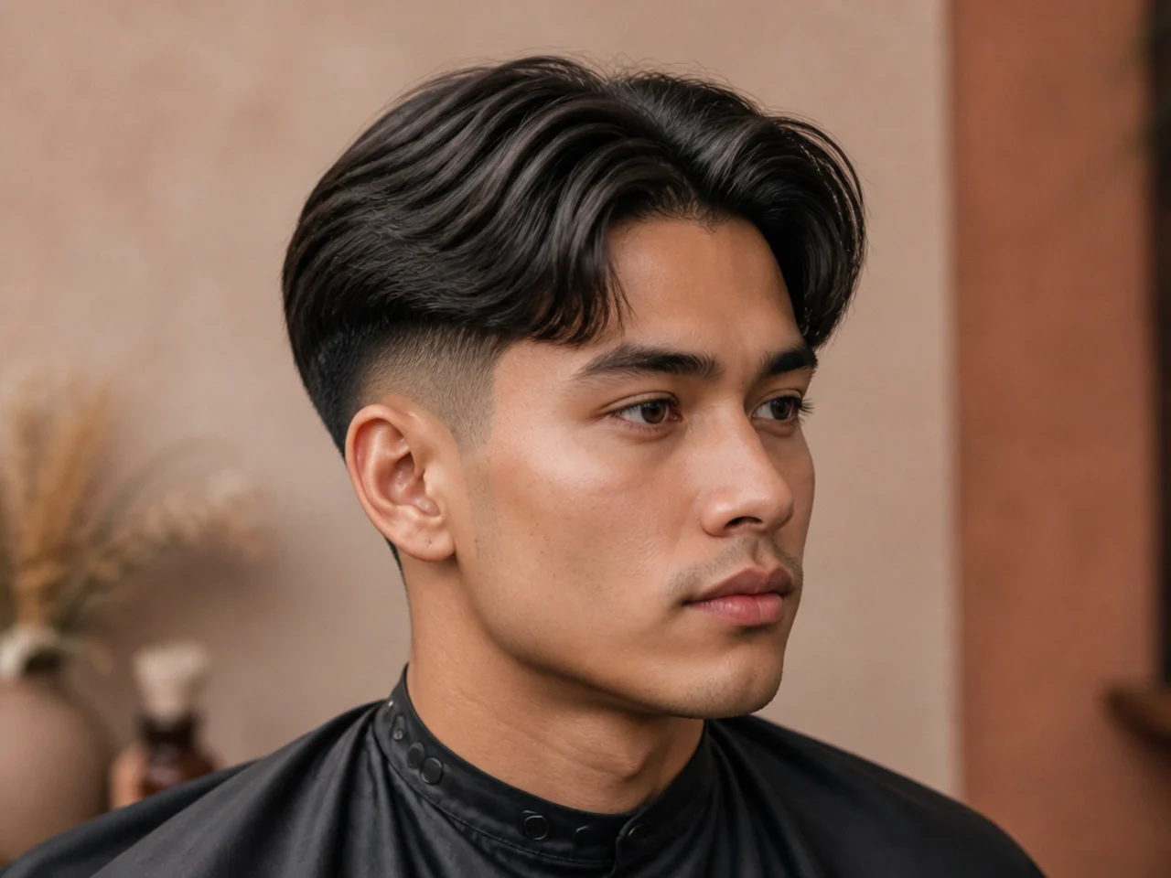 Middle Part Fade