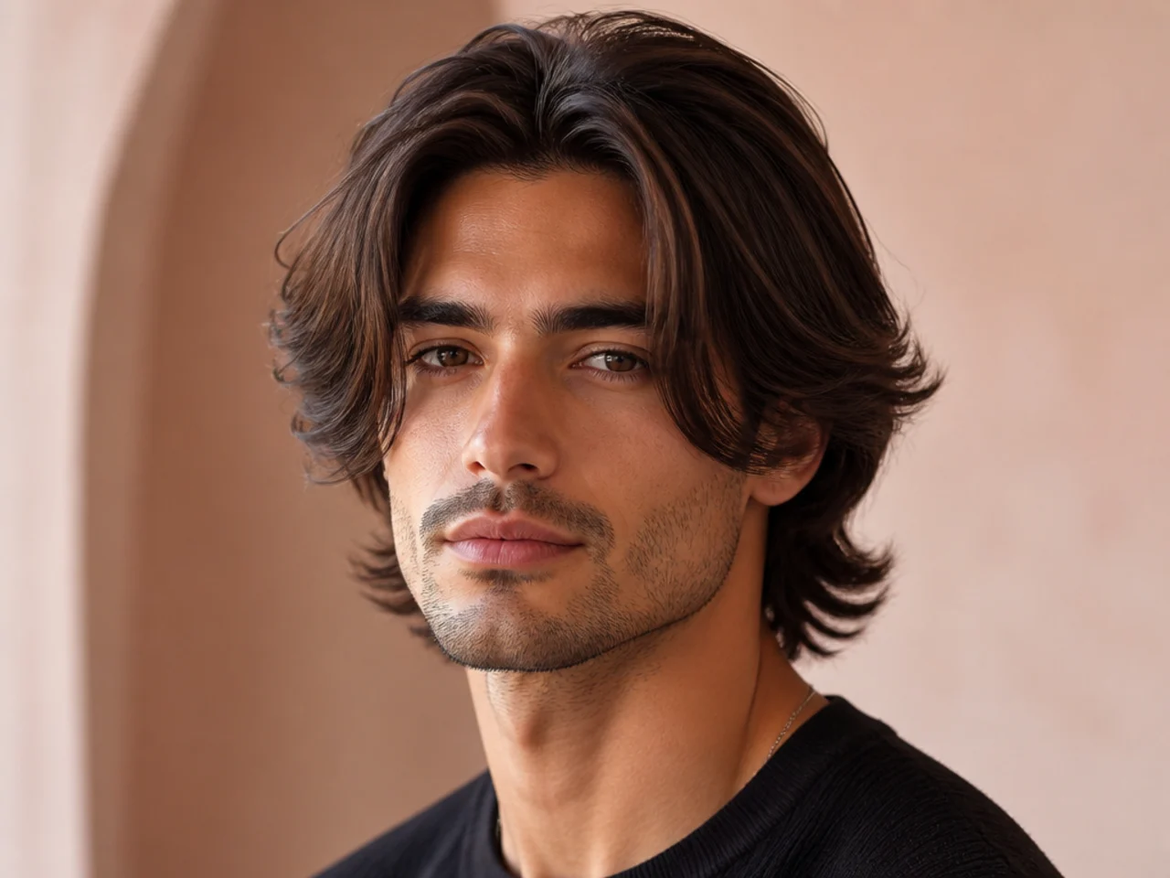 Middle Part Flow with Long Curtains