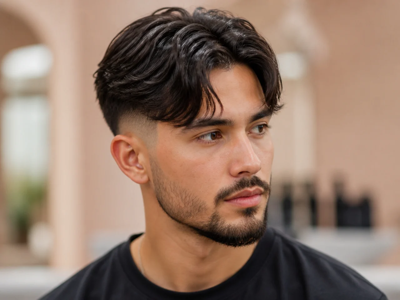 Middle Part with Mid Fade