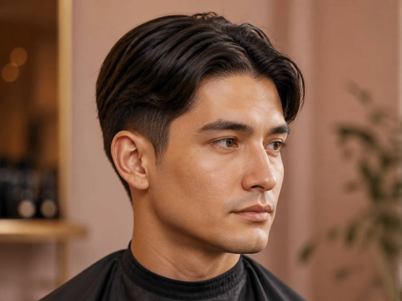 Sleek Middle Part with Short Sides