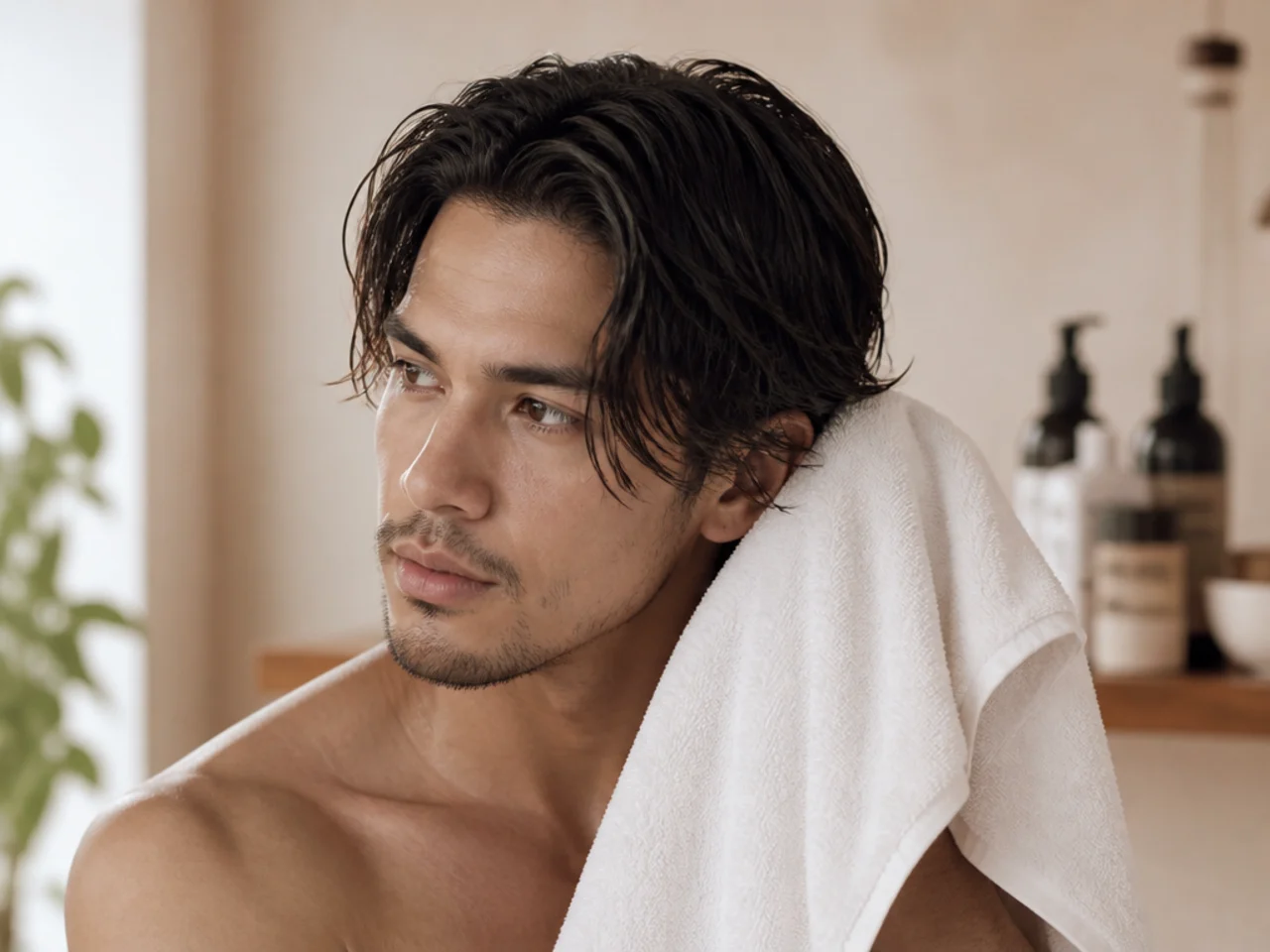Step 1: Wash, Condition and Towel Dry