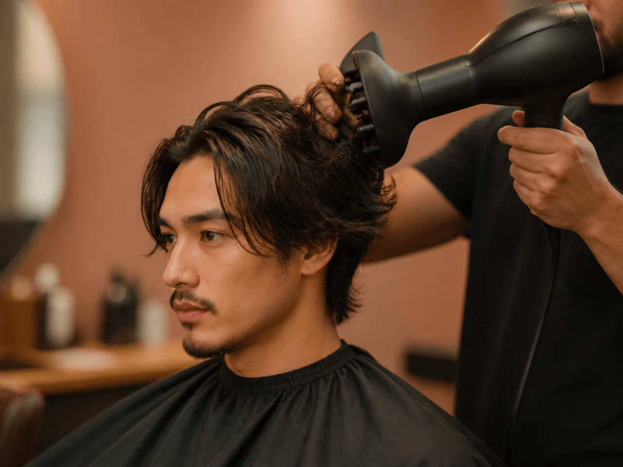 Step 4: Scrunch Dry With Hair Dryer and Diffuser