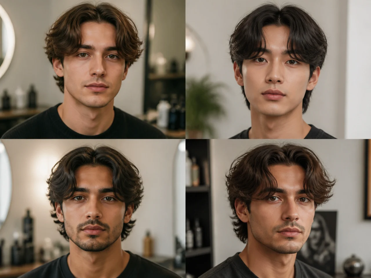 Stylish Classic Middle Part