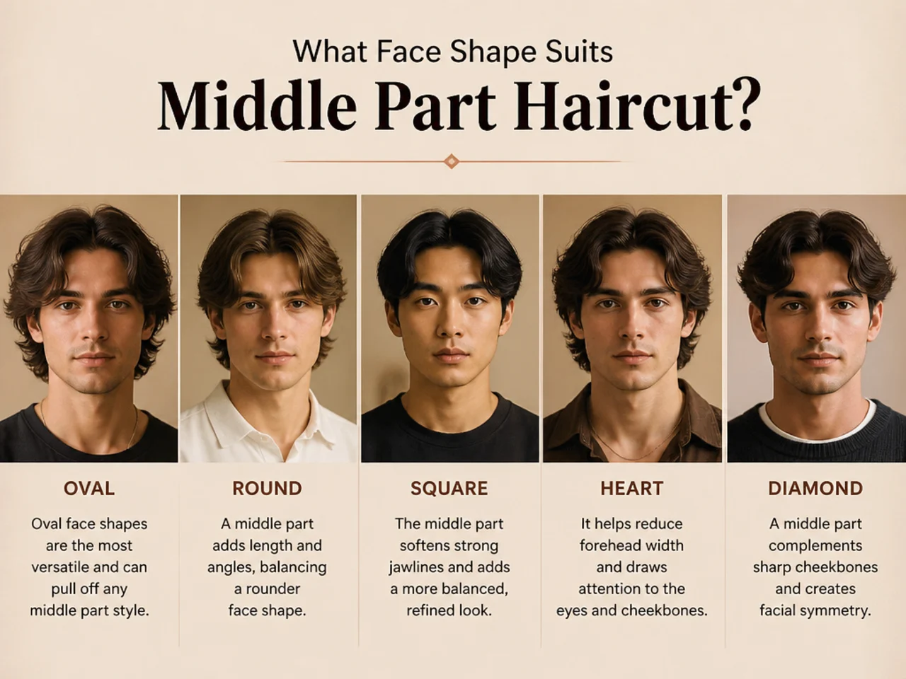 What Face Shape Suits Middle Part Haircut?