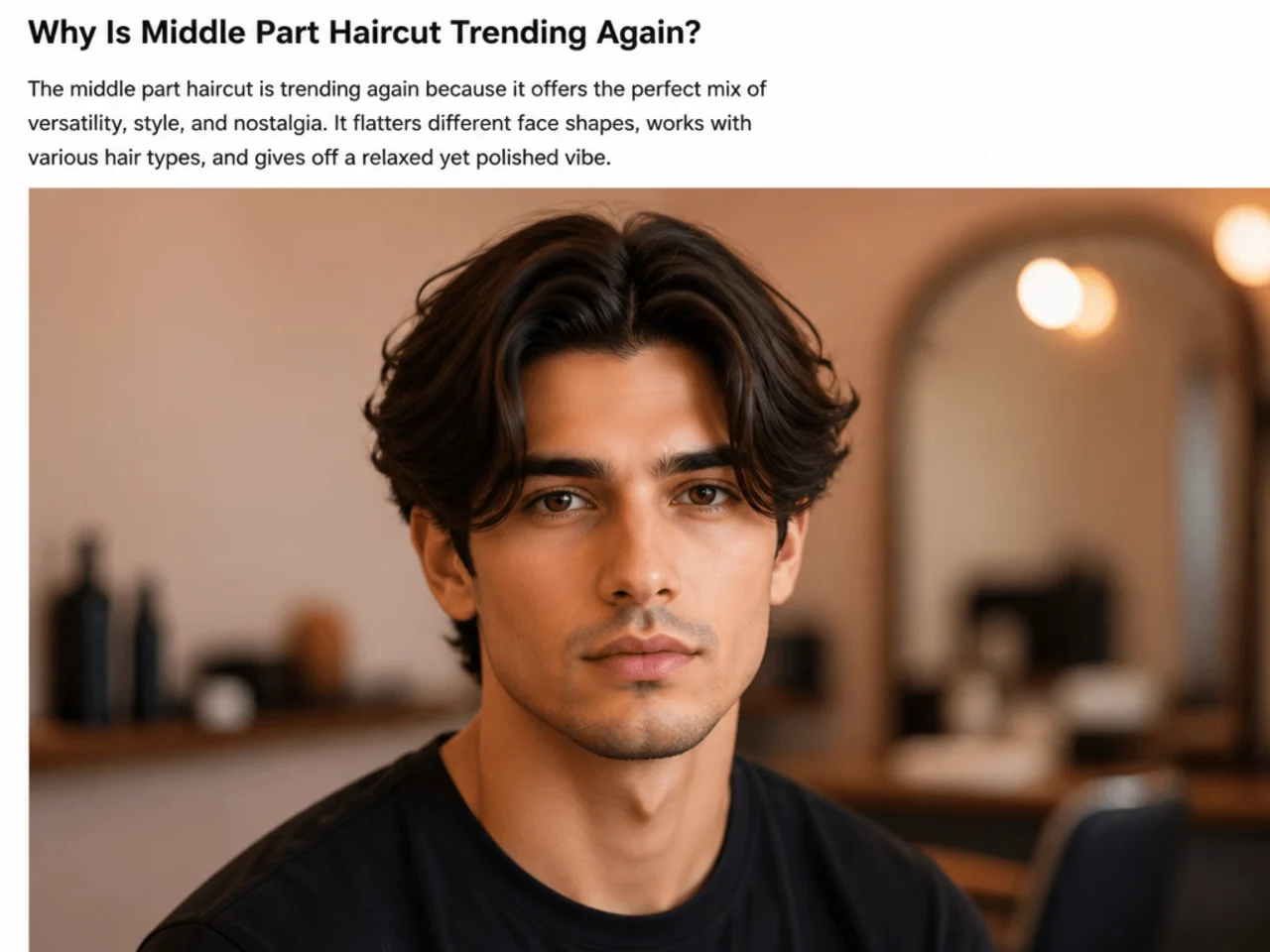 Why Is Middle Part Haircut Trending Again?