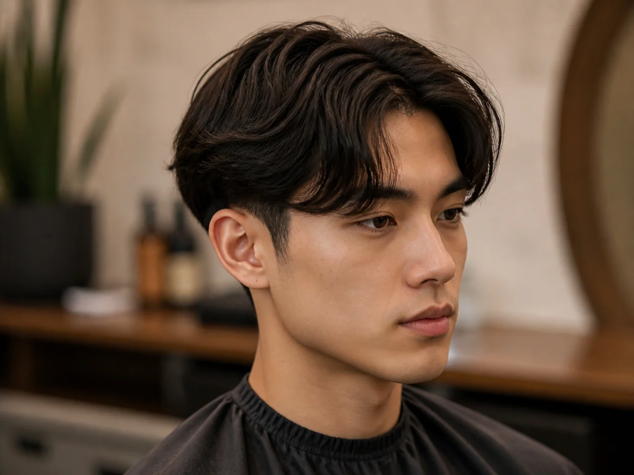 How to ask your barber for a middle part mens haircut in the chair