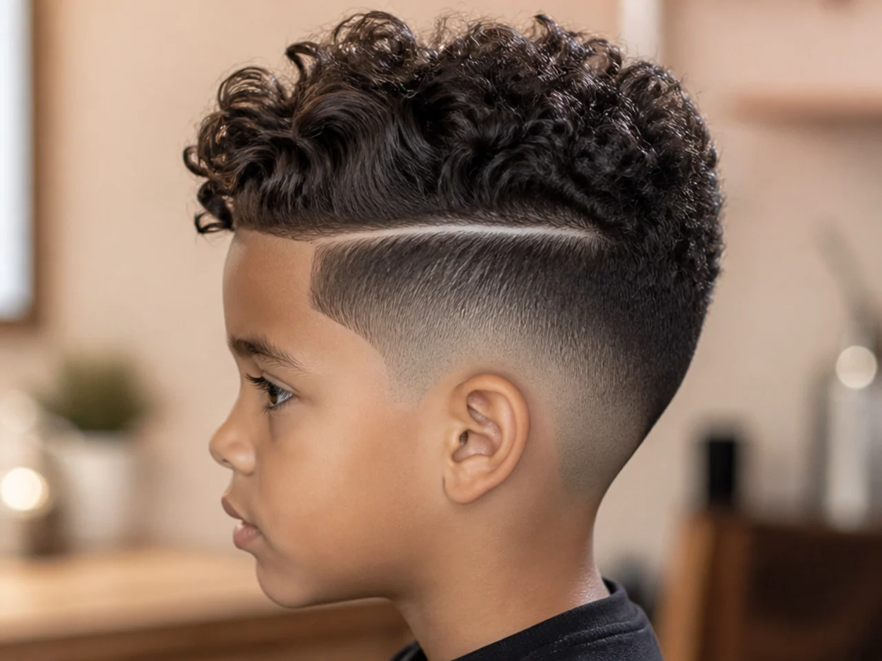 Close view of a looser curl pattern beside a tighter one