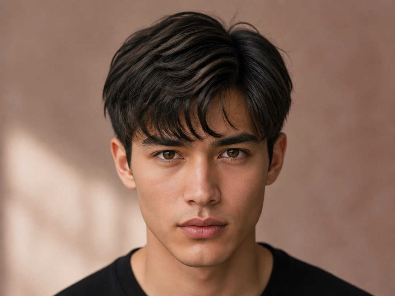A modern fringe with a soft finger-made side part