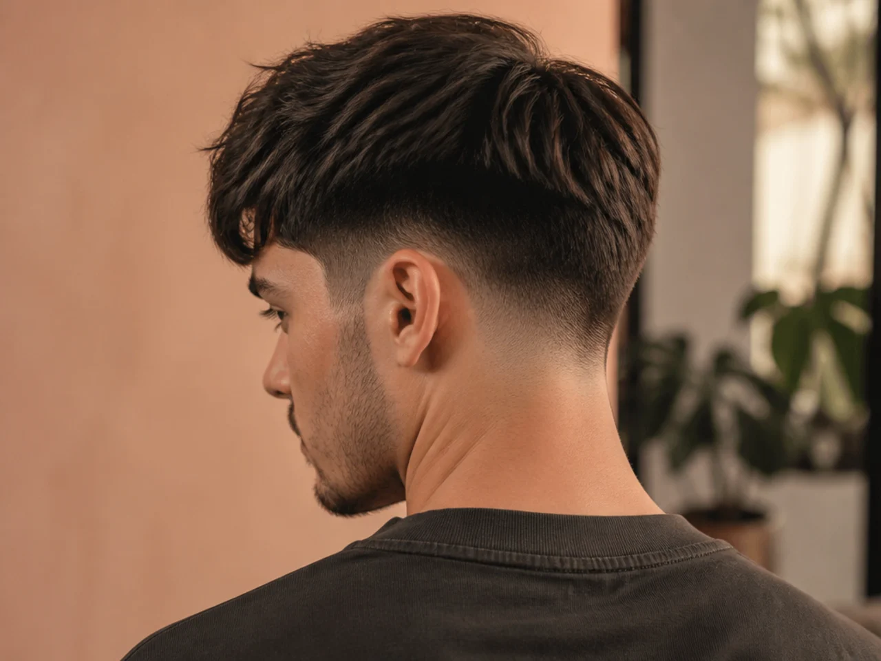 A soft forward fringe on a receding hairline