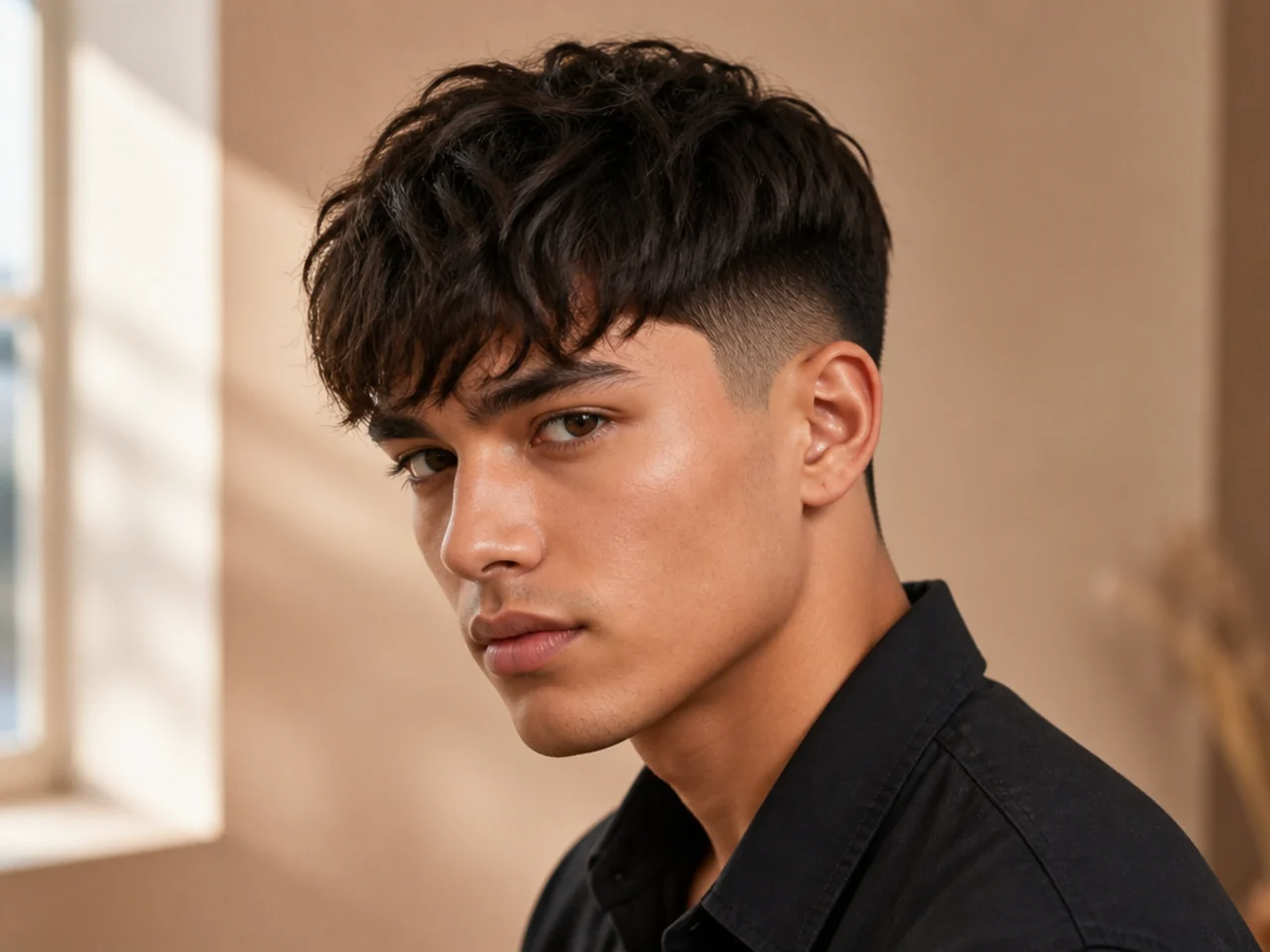 A fringe above a blurred low taper