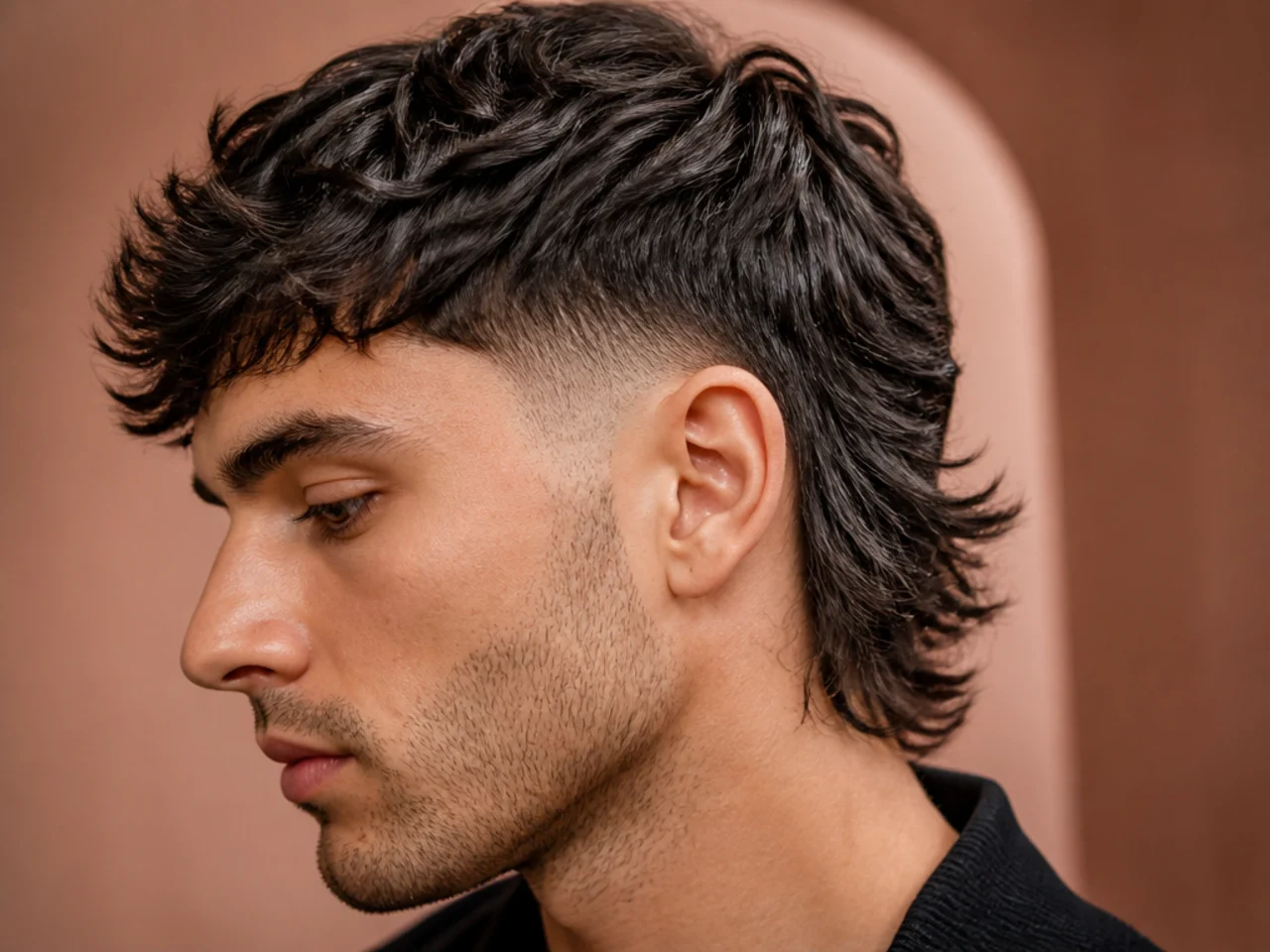 A modern blended mullet