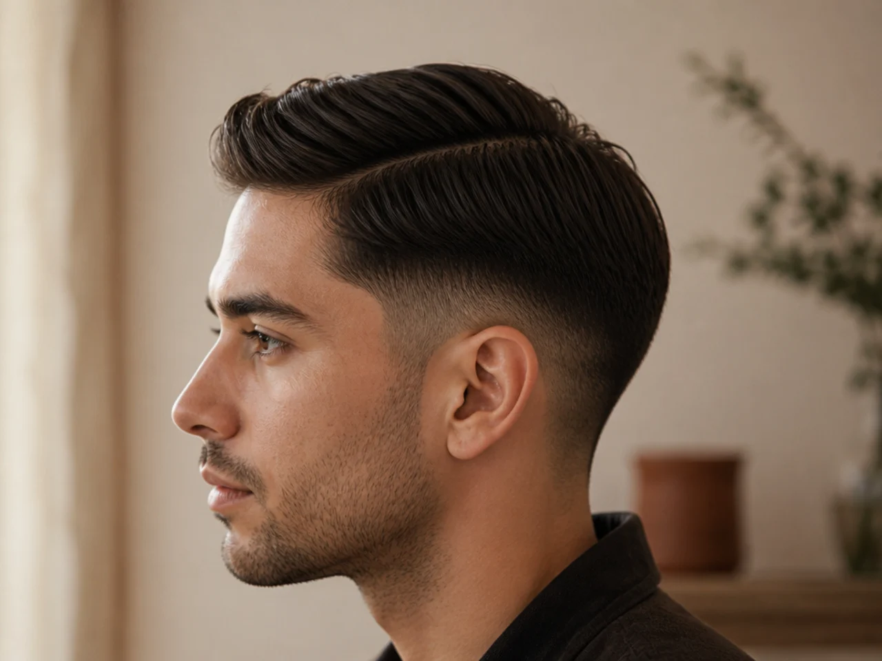 A modern ivy league haircut on fine hair