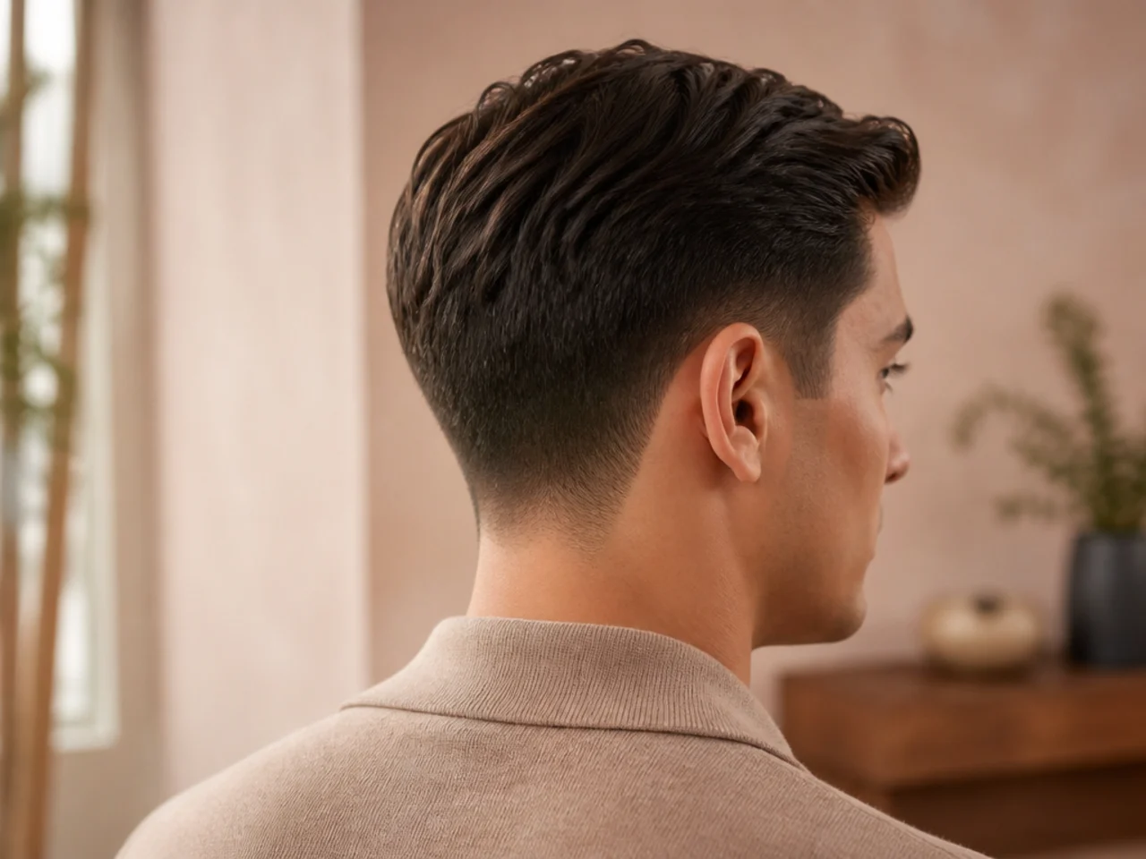 A modern ivy league haircut three weeks after cutting