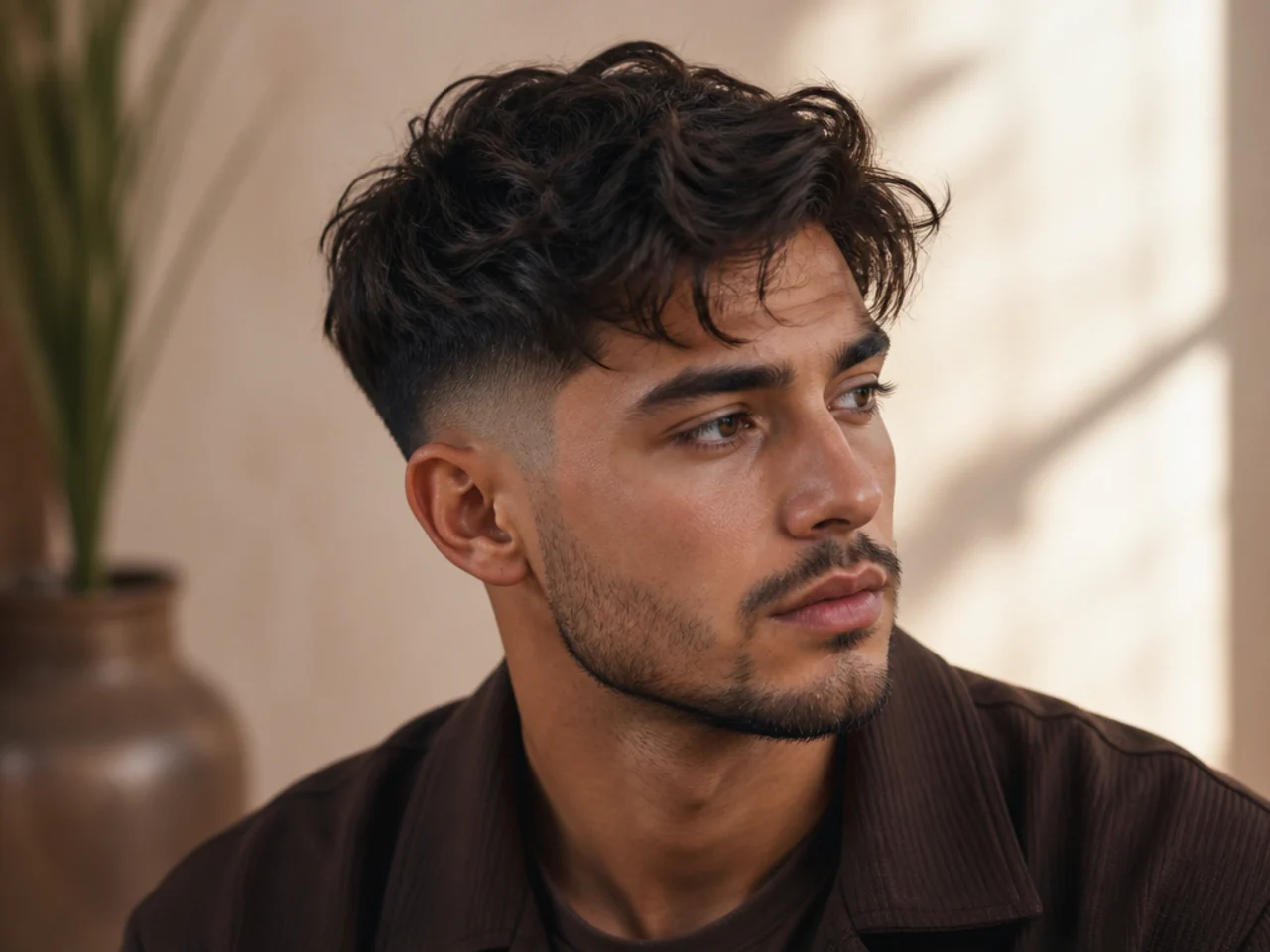 An air-dried modern haircut