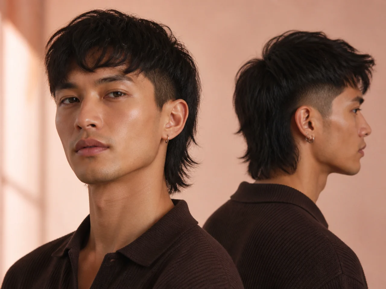 A modern blended mullet