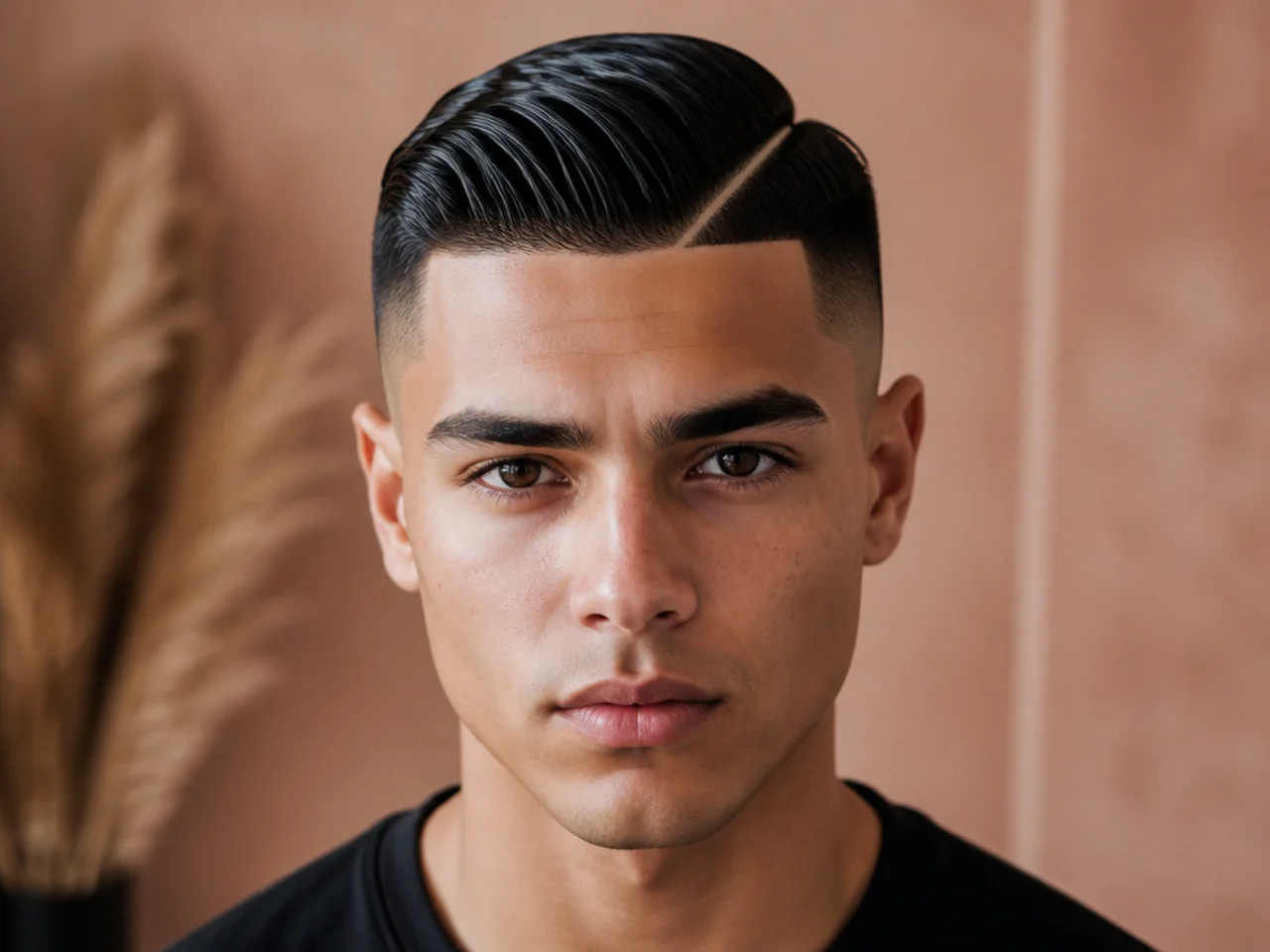 A hard-edged cut with glossy product