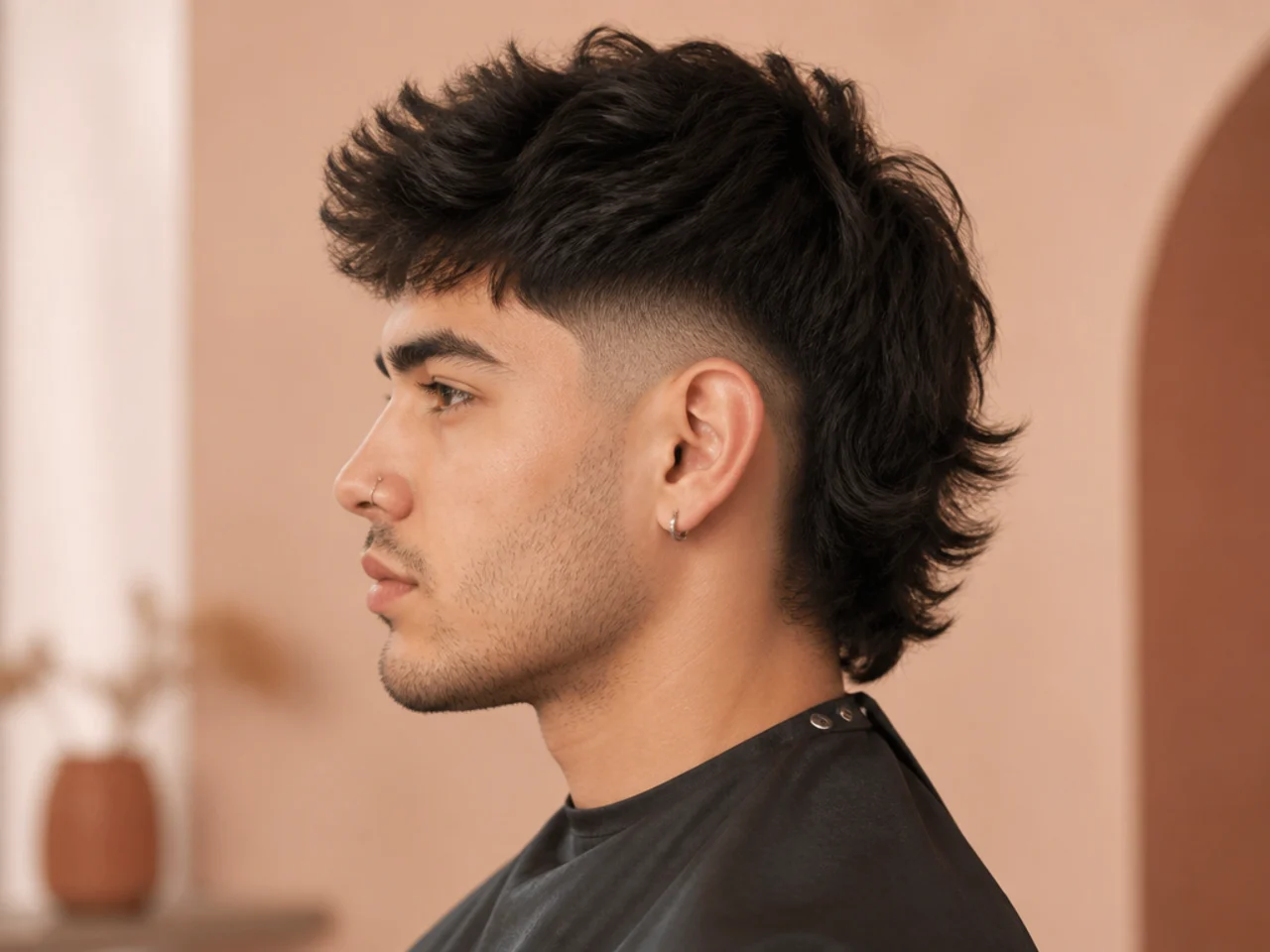 Burst Fade Mullet