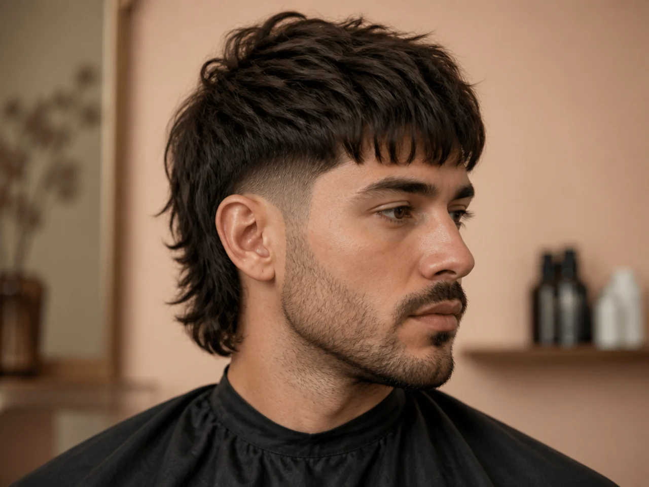 Faded Mullet with Fringe