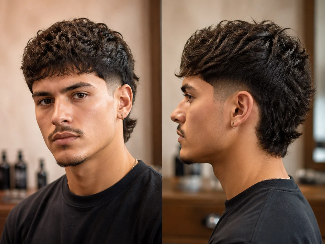 Trendy Short Mullet with Low Taper Fade