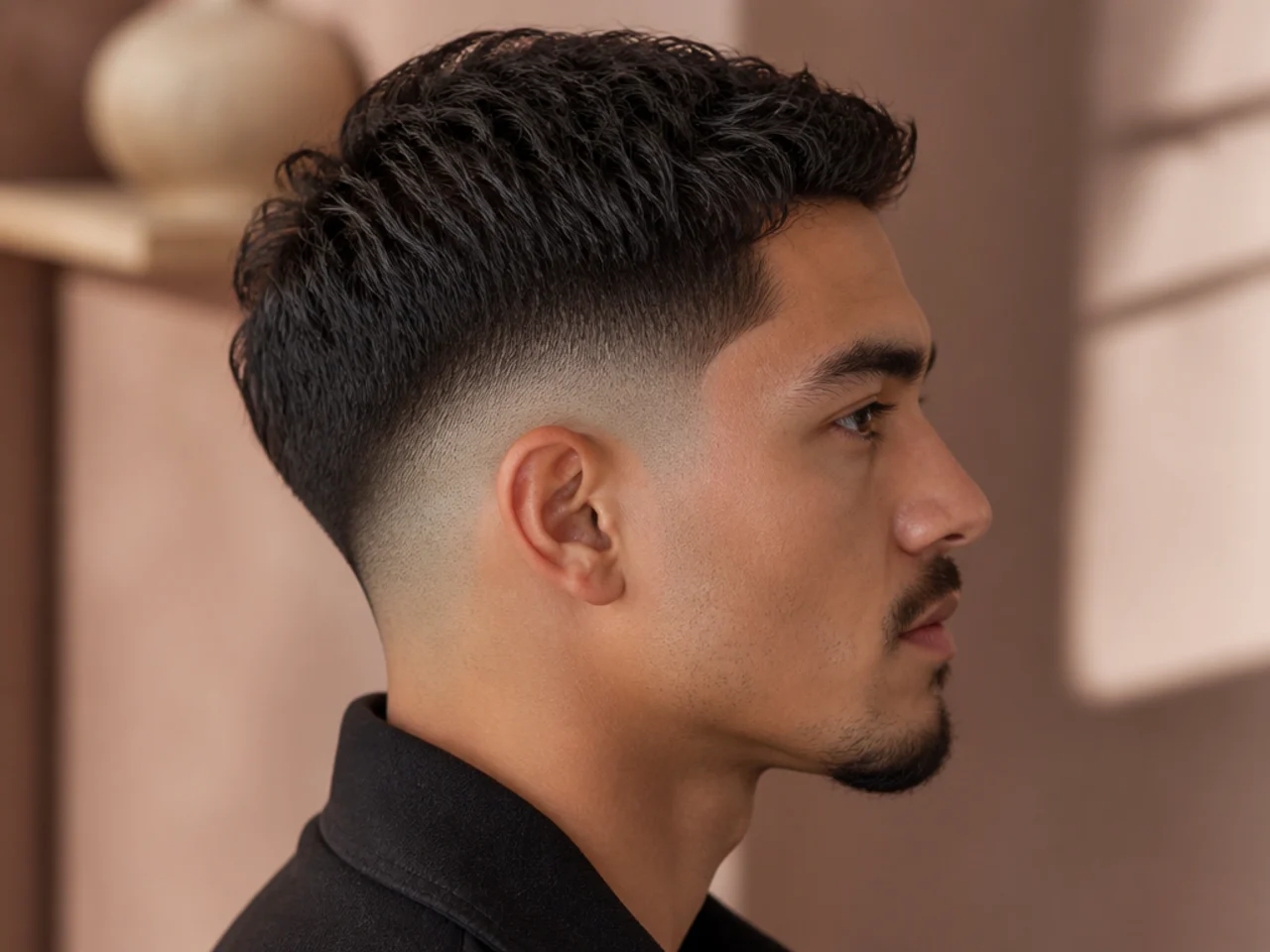 A low fade starting below the temple