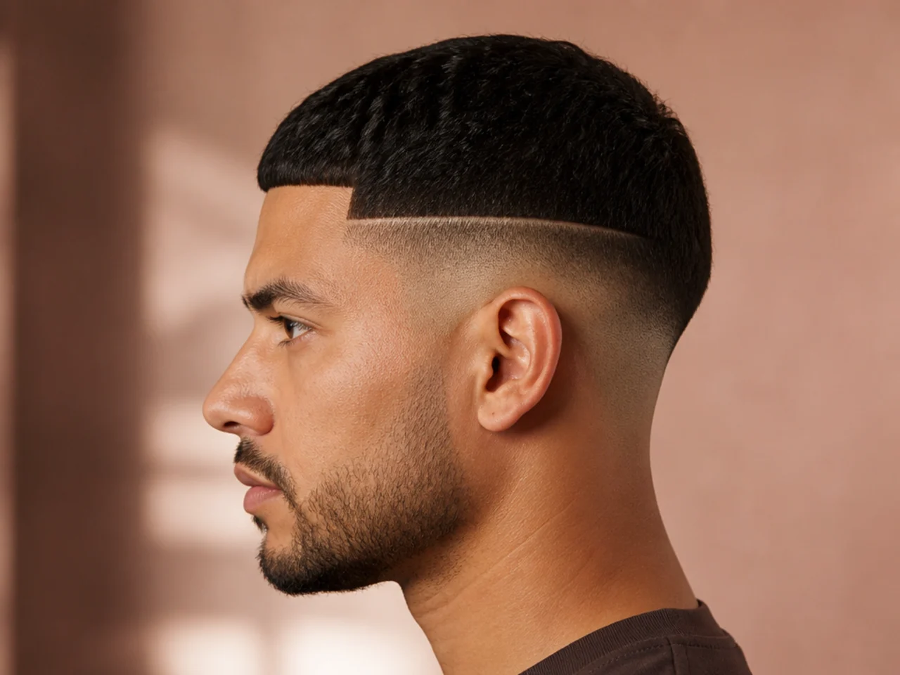 A hard weight line where the top meets the side