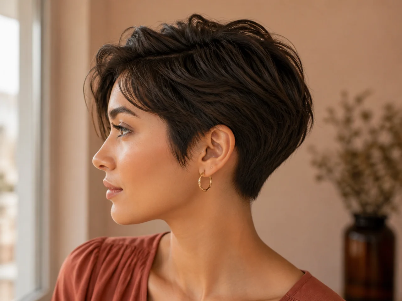 A side profile at month three with the back an inch long and the sides freshly trimmed