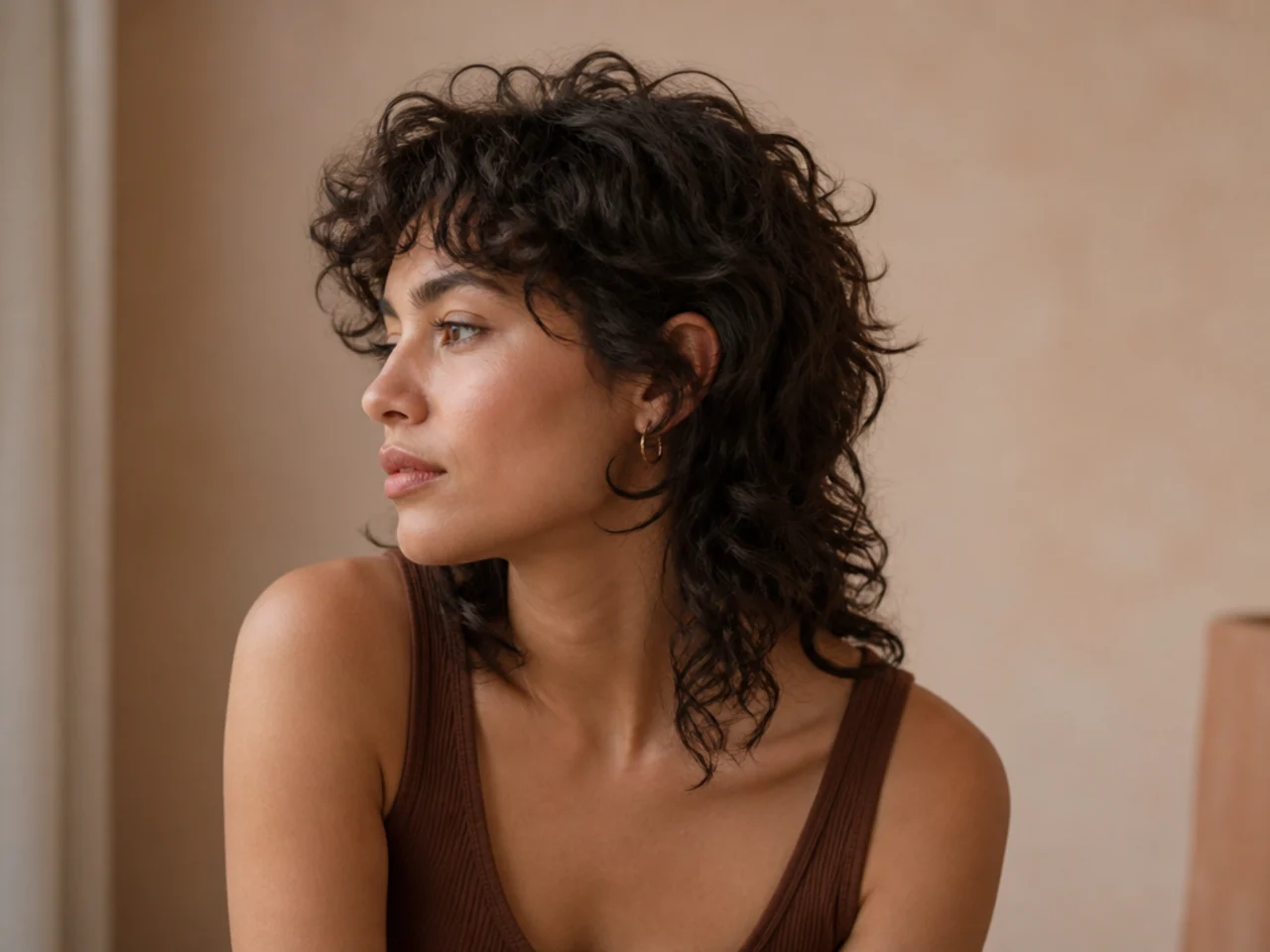 A curly mullet grown out to eight weeks