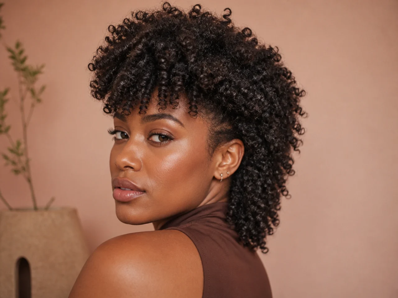 A coily mullet on tightly textured type four hair