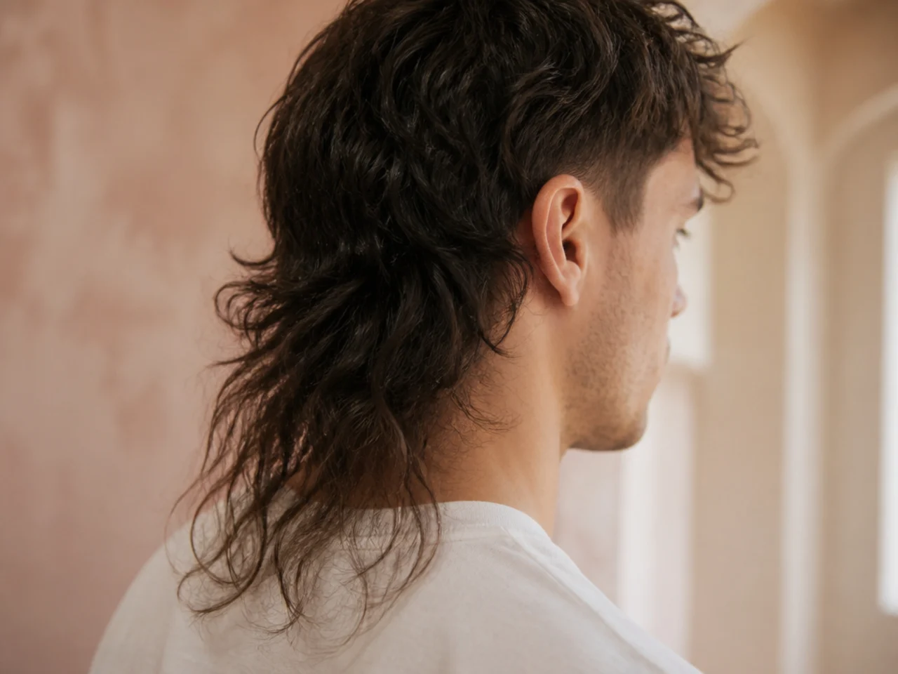 A frizzy over thinned mullet tail with wispy uneven ends