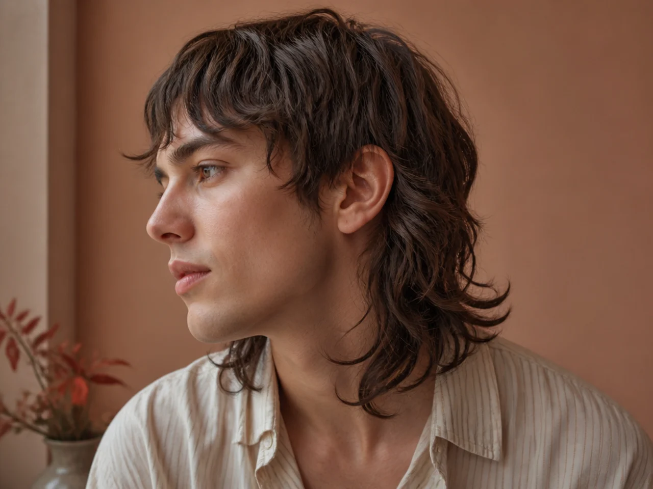 A mullet cut grown out at twelve weeks