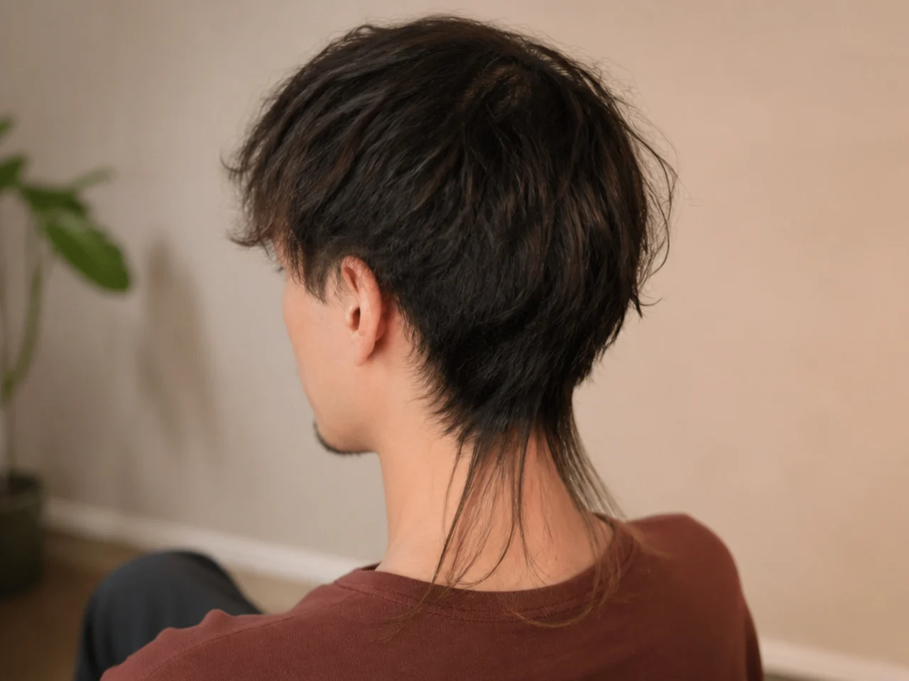 A mullet cut with an overly thinned tail