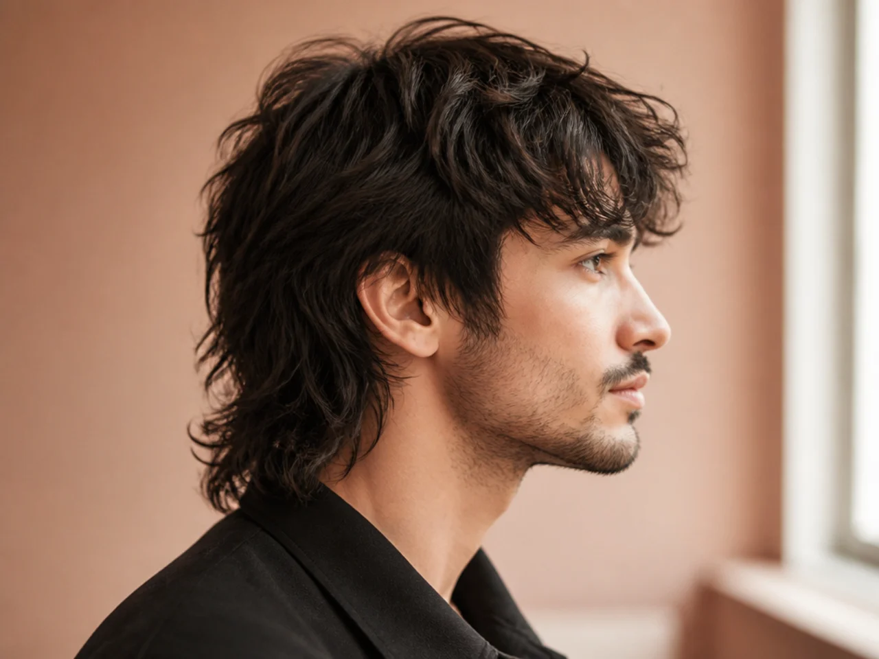 A modern mullet blended from the top through to the tail