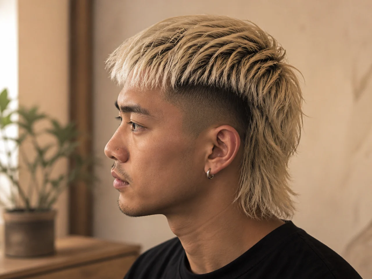 A mullet with bleached top and tail above naturally dark faded sides