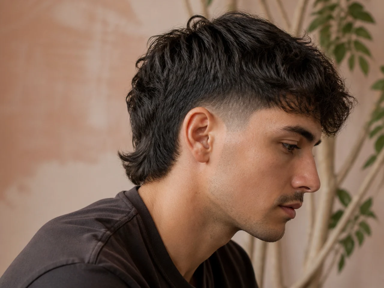 A fine haired mullet with a low fade kept at a longer guard length