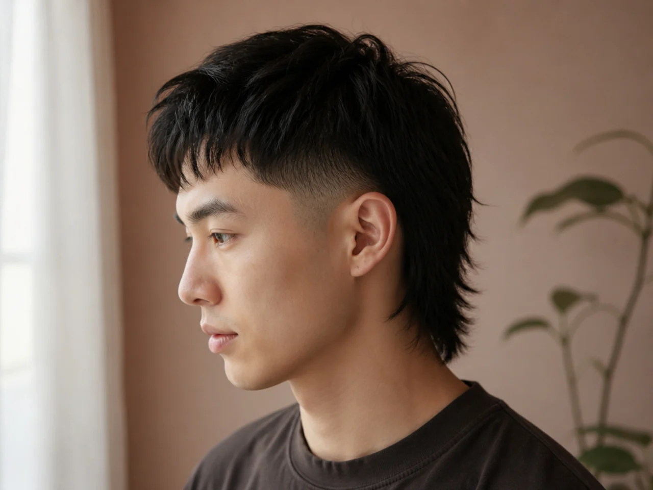 A mullet fade cut on fine hair