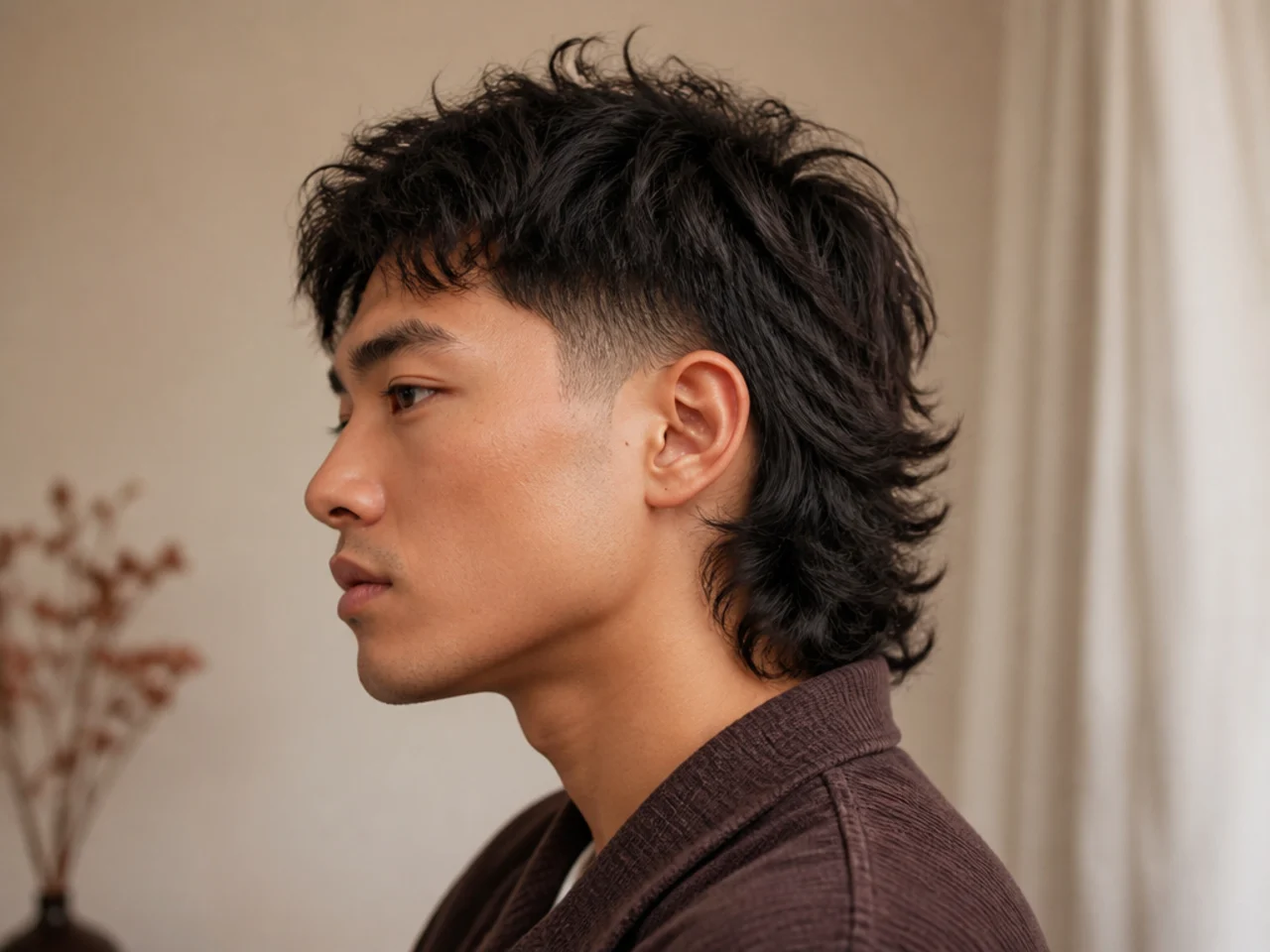 A mullet with only the temples faded