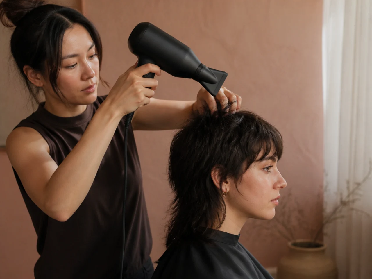 Root drying the crown of a mullet