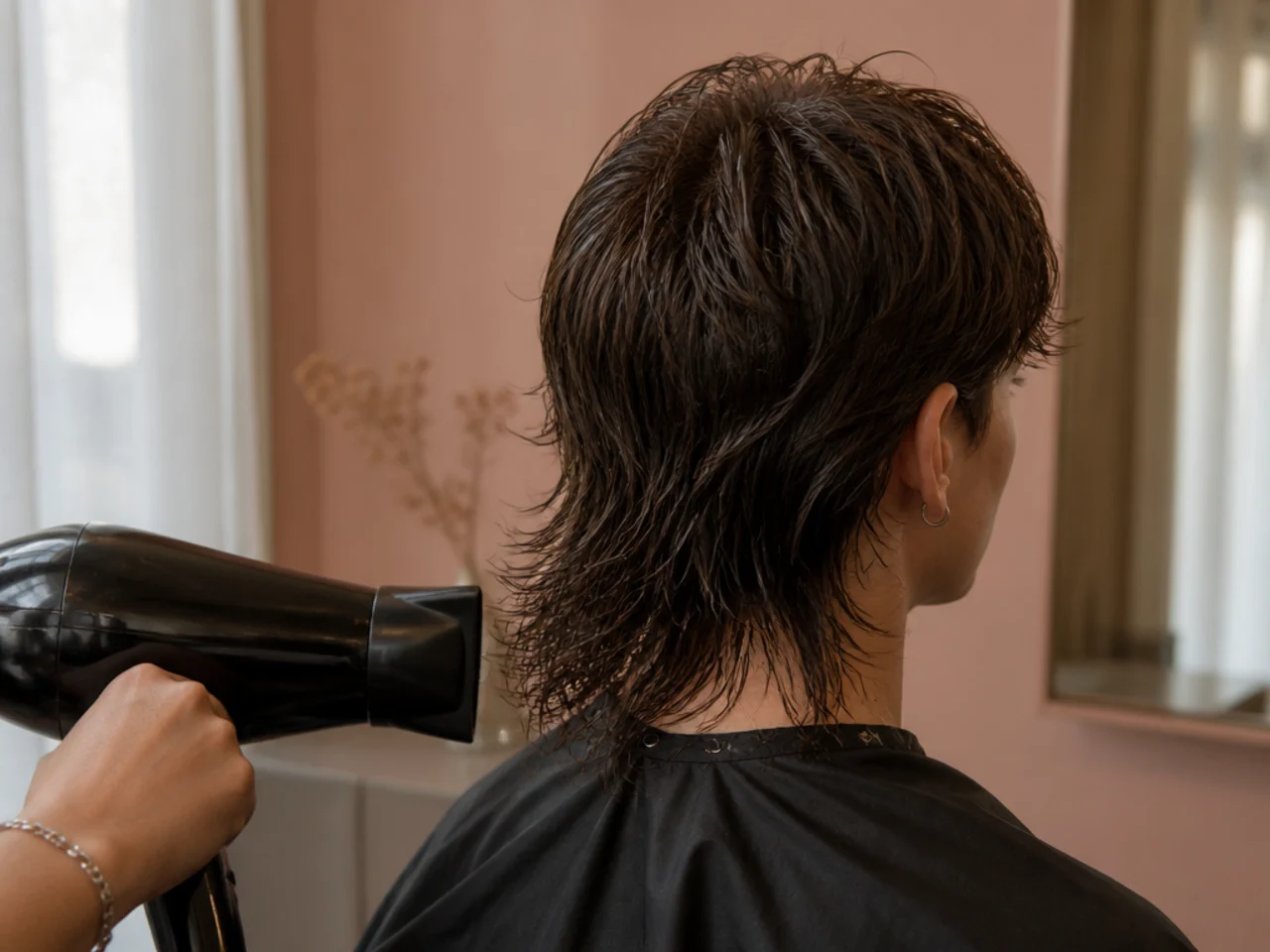 The back of a mullet being dried downwards