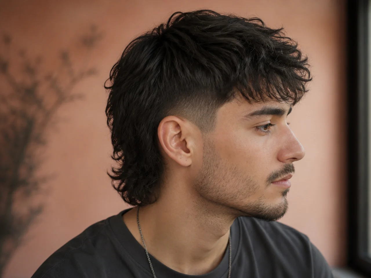 A grown out mullet fade with the side length closing the disconnection