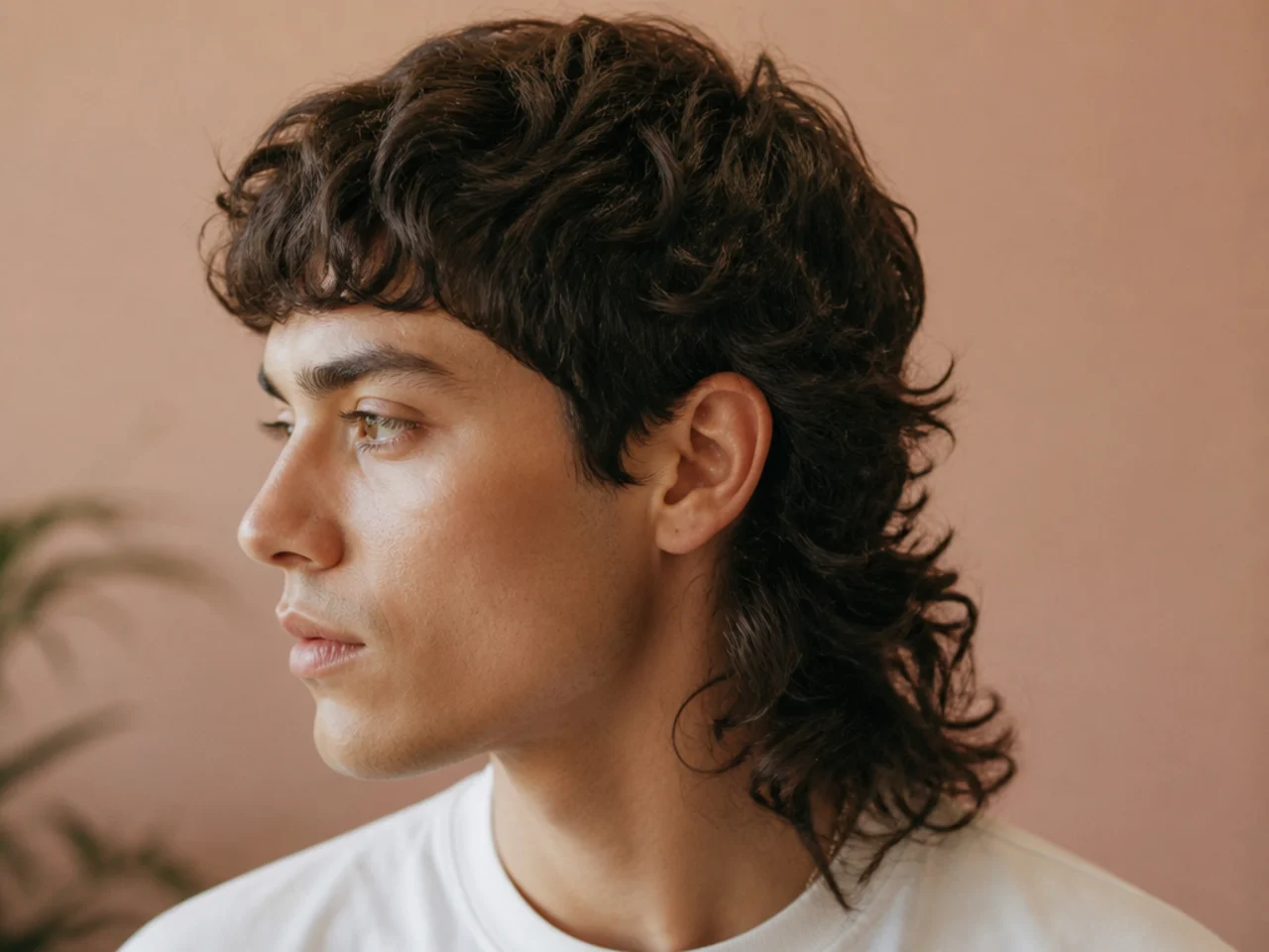 A beginner mullet on thick hair