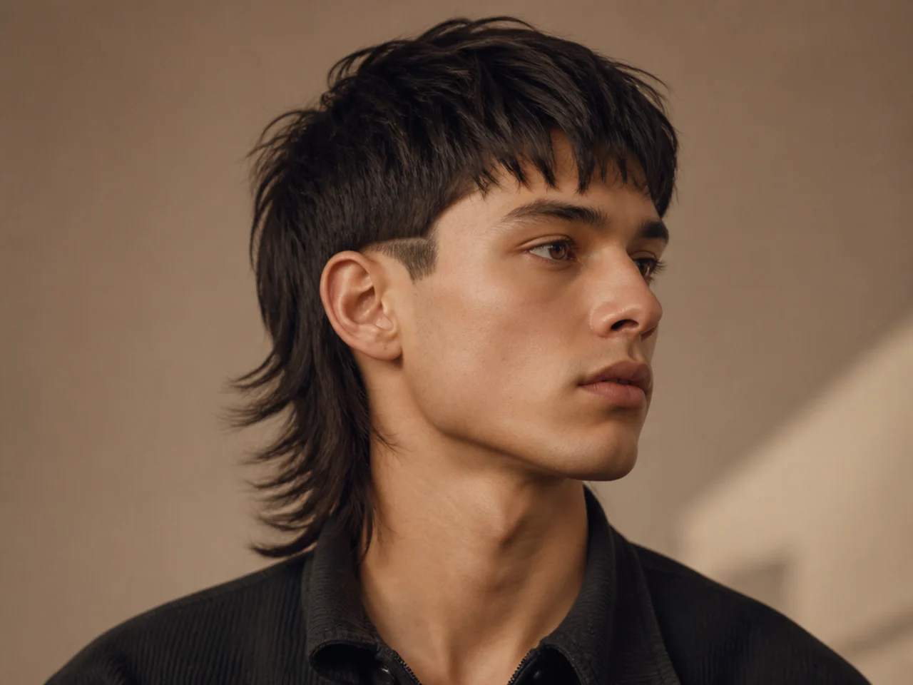 A disconnected mullet with a hard step