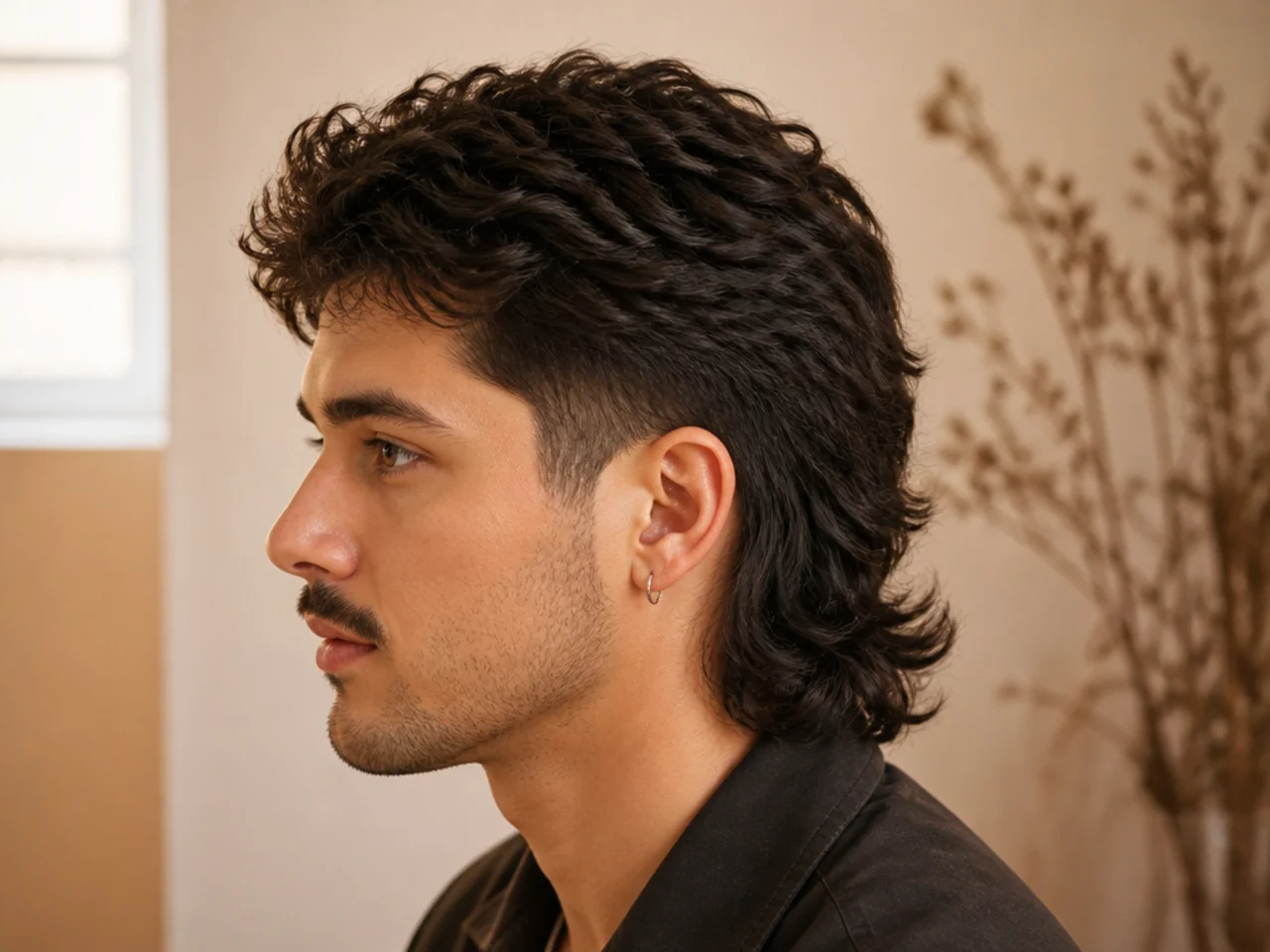 A mullet with a tapered side