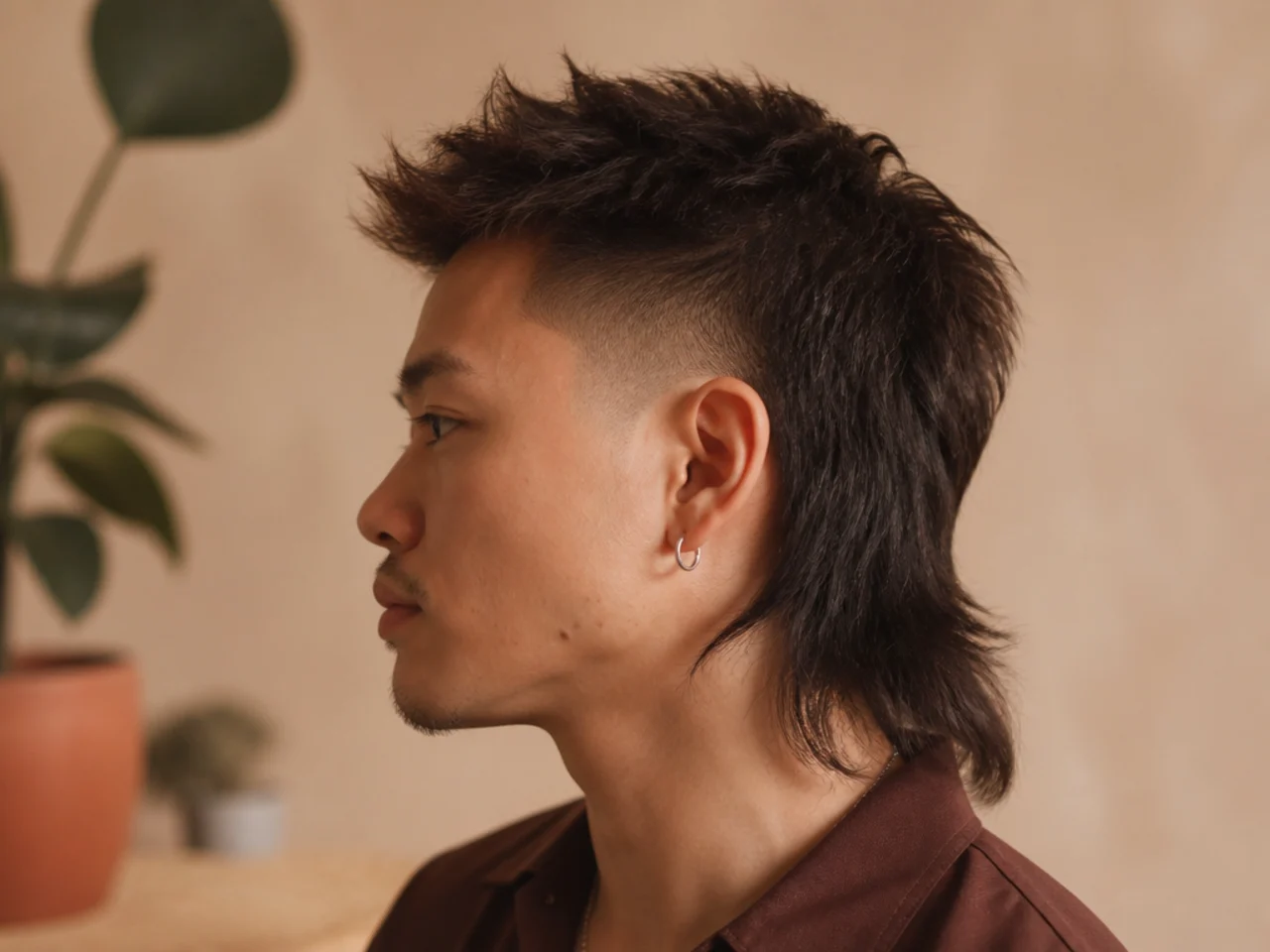 A mullet with the sides clipped at ten millimetres