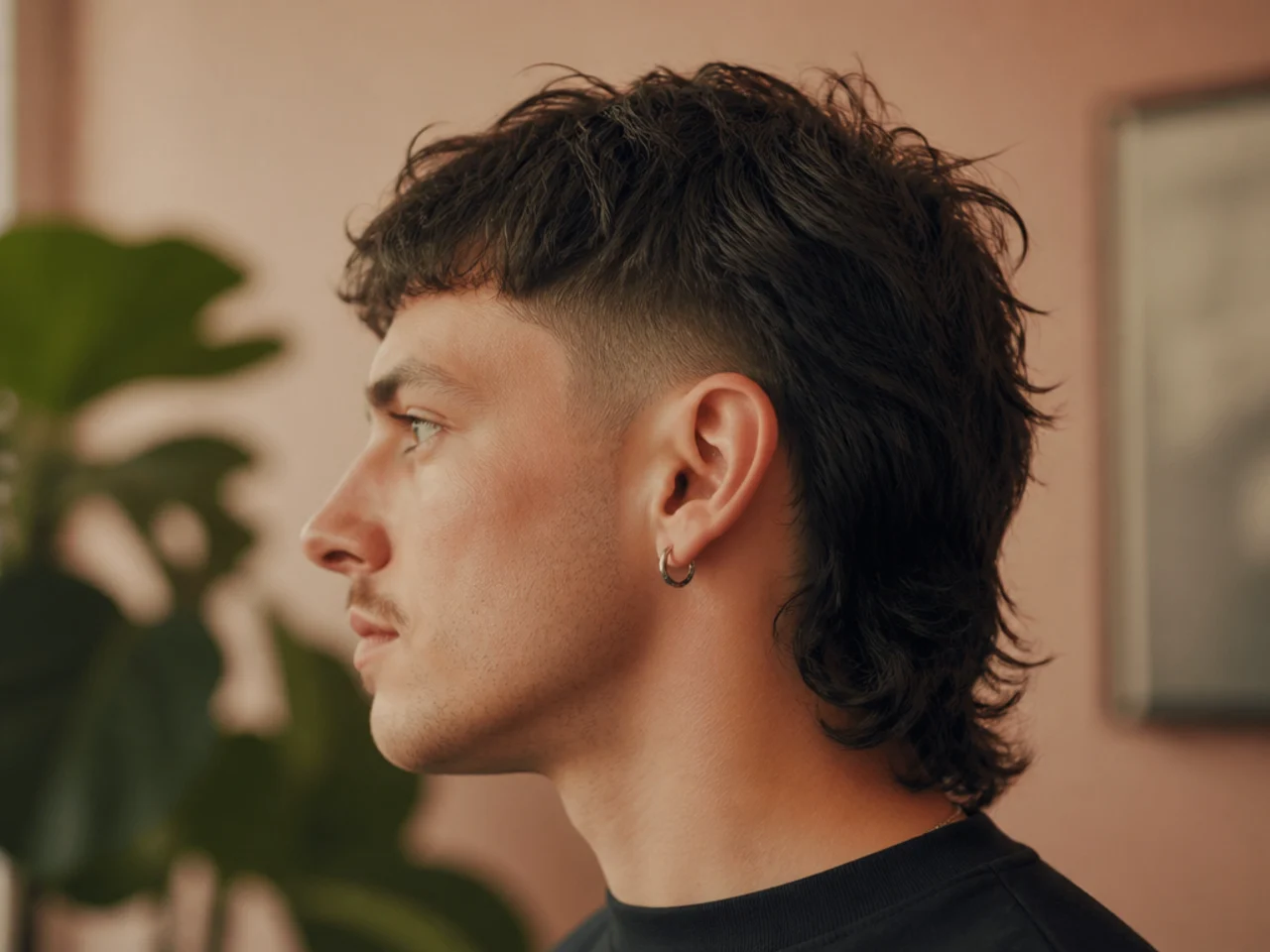 A mullet with the sides cut too short