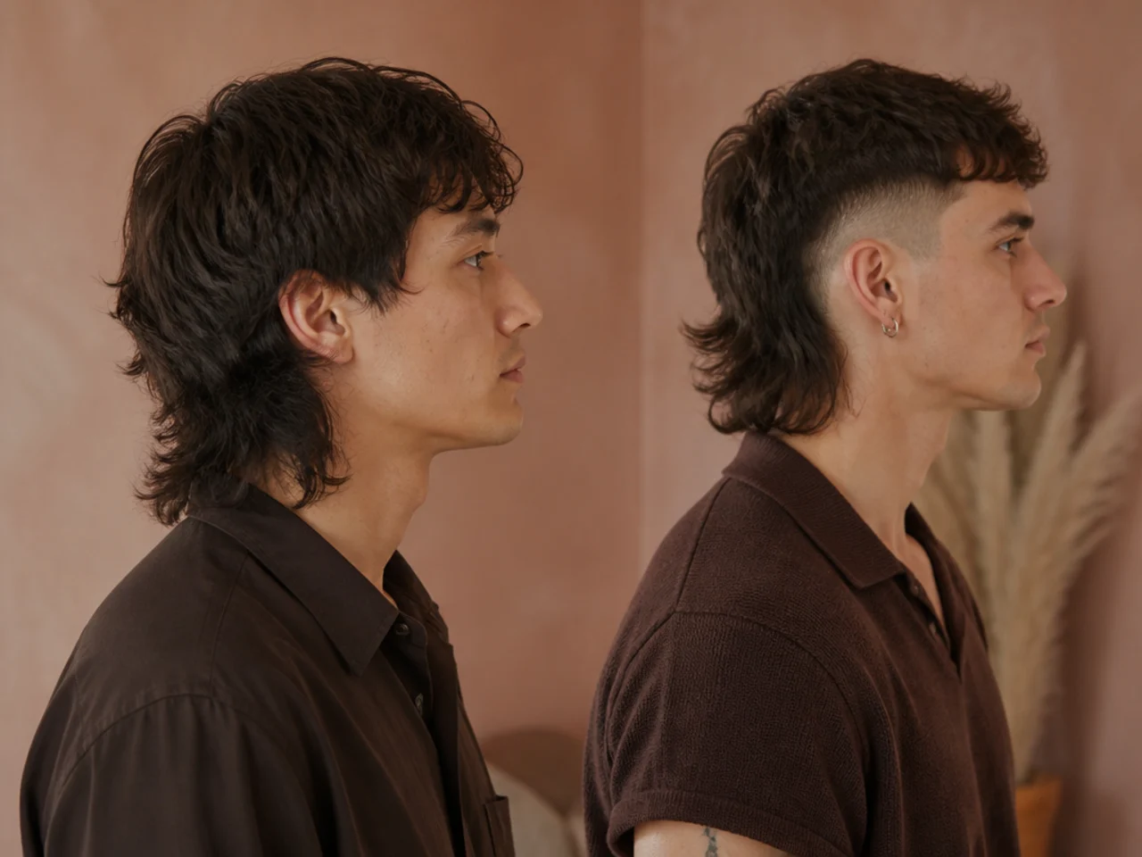 A blended mullet transition compared with a disconnected one