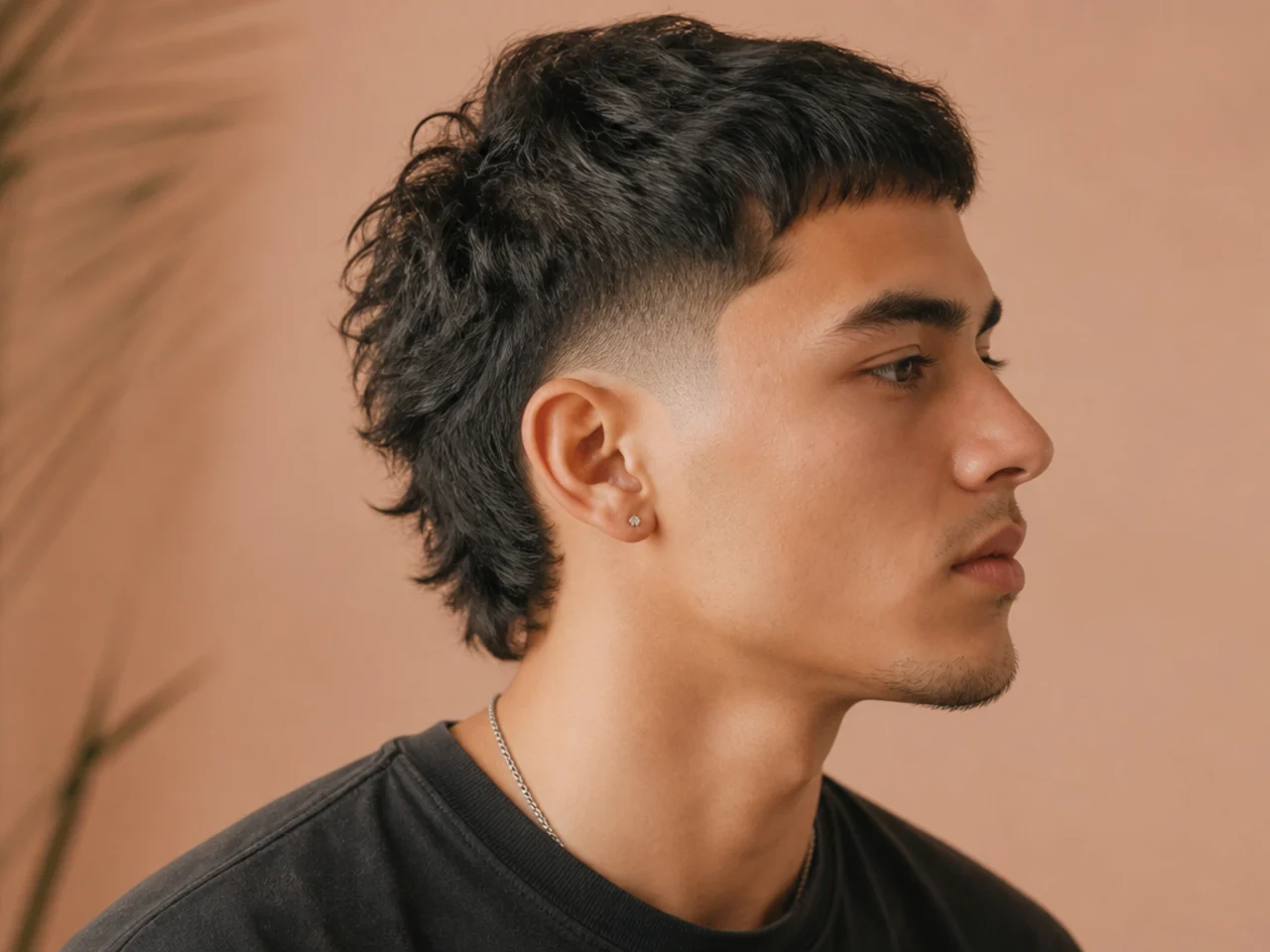 Short mullet with sharp low taper and clean layered top